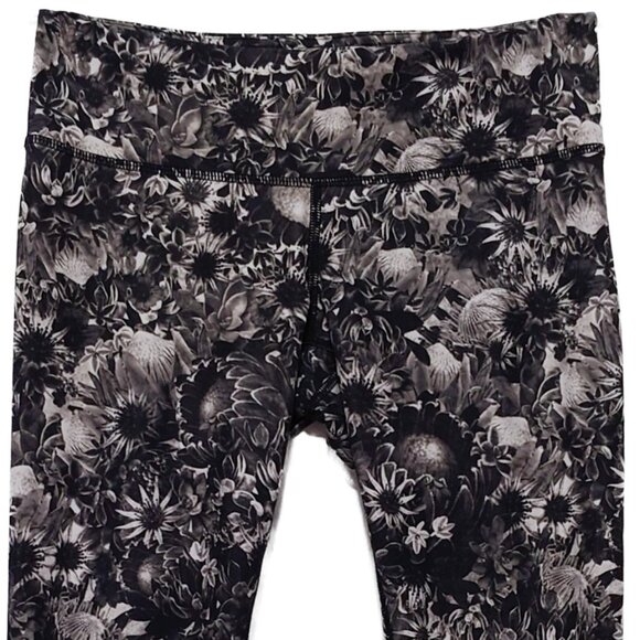 Lululemon Wunder Under Crop 21" Luxtreme Flowabunga Black Angel Wing/Black - Picture 5 of 10